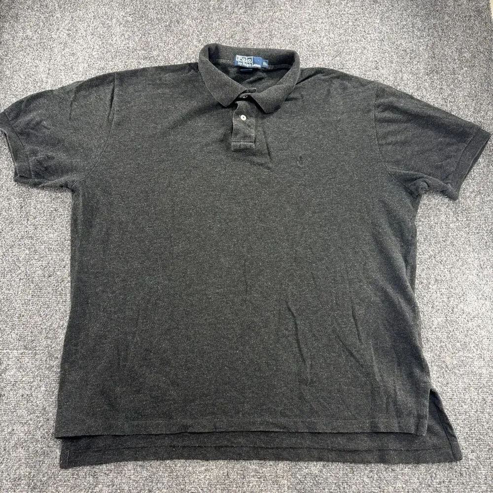 Vintage 90s Polo Ralph Lauren Polo Shirt Men’s XL Gray Made in Bolivia Pony Logo